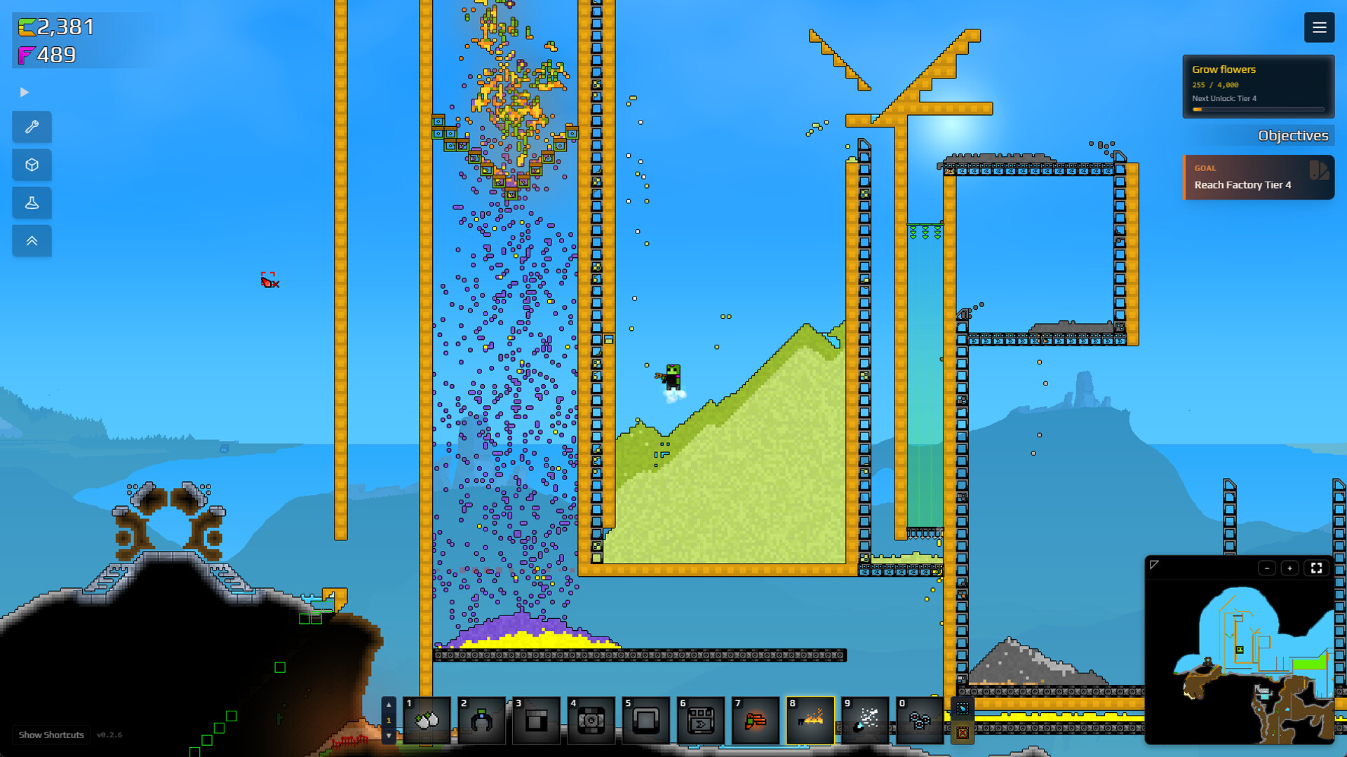 Official store screenshot: sand cascading down vertical shafts